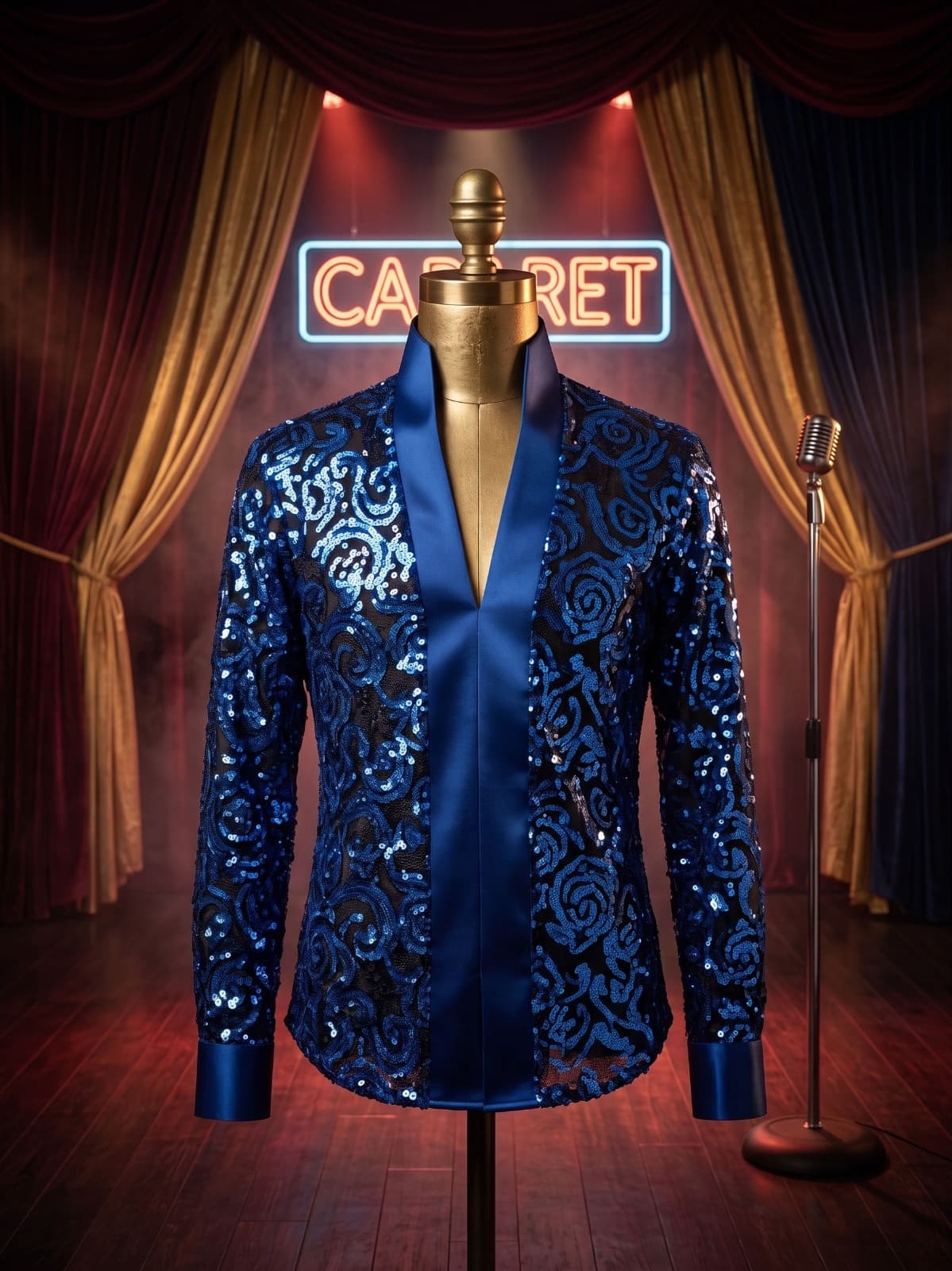 Chemise pailletée cabaret homme